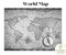 World Map Decoupage Paper for Crafting and Multi Media Art (Medium 18x24)